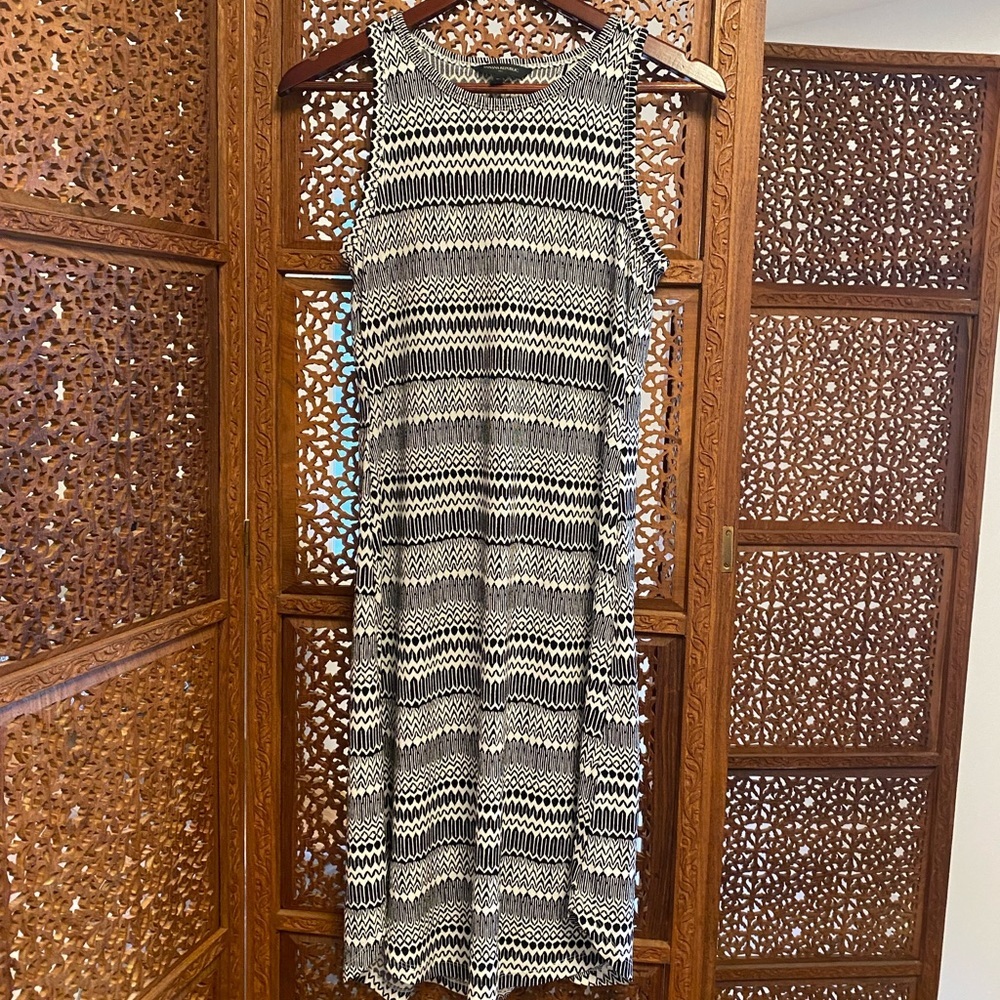 🚺 📐Banana Republic black & white stripe dress
